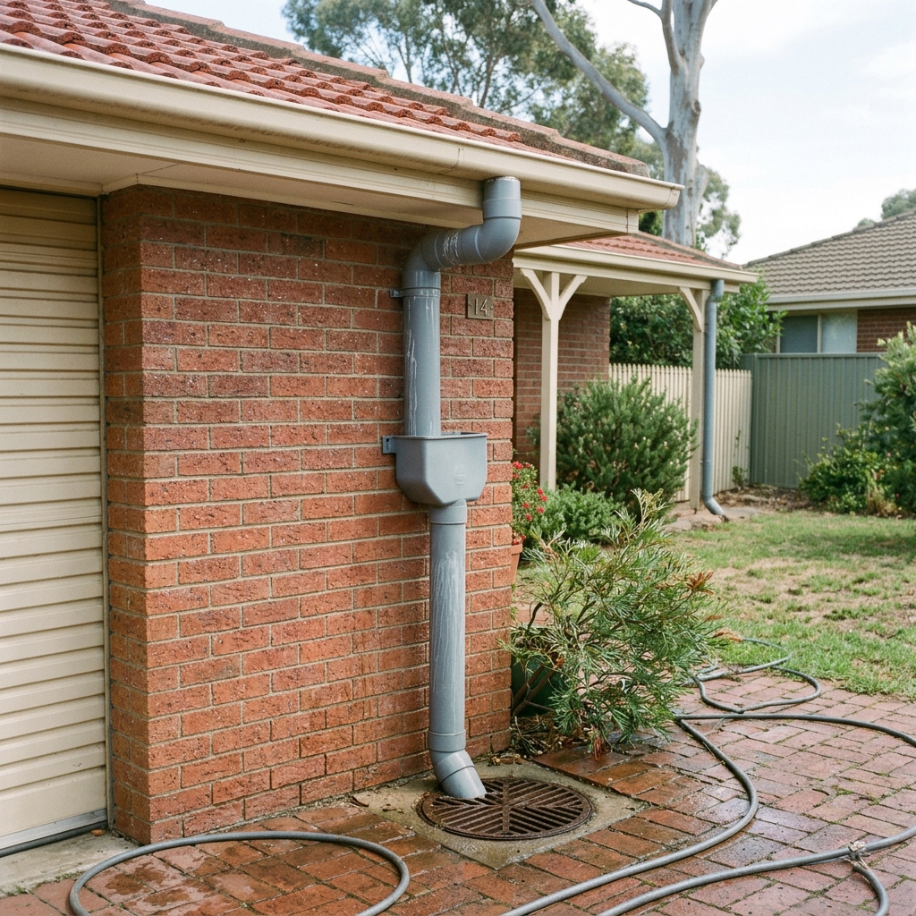 Gutter downpipe and outlet