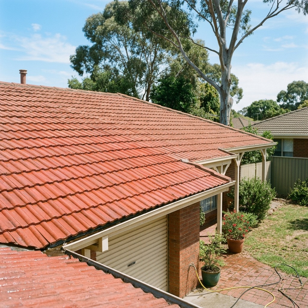 Roof valley and tiled roofing